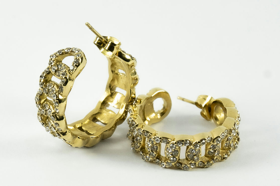 CZ HOOP EARRING