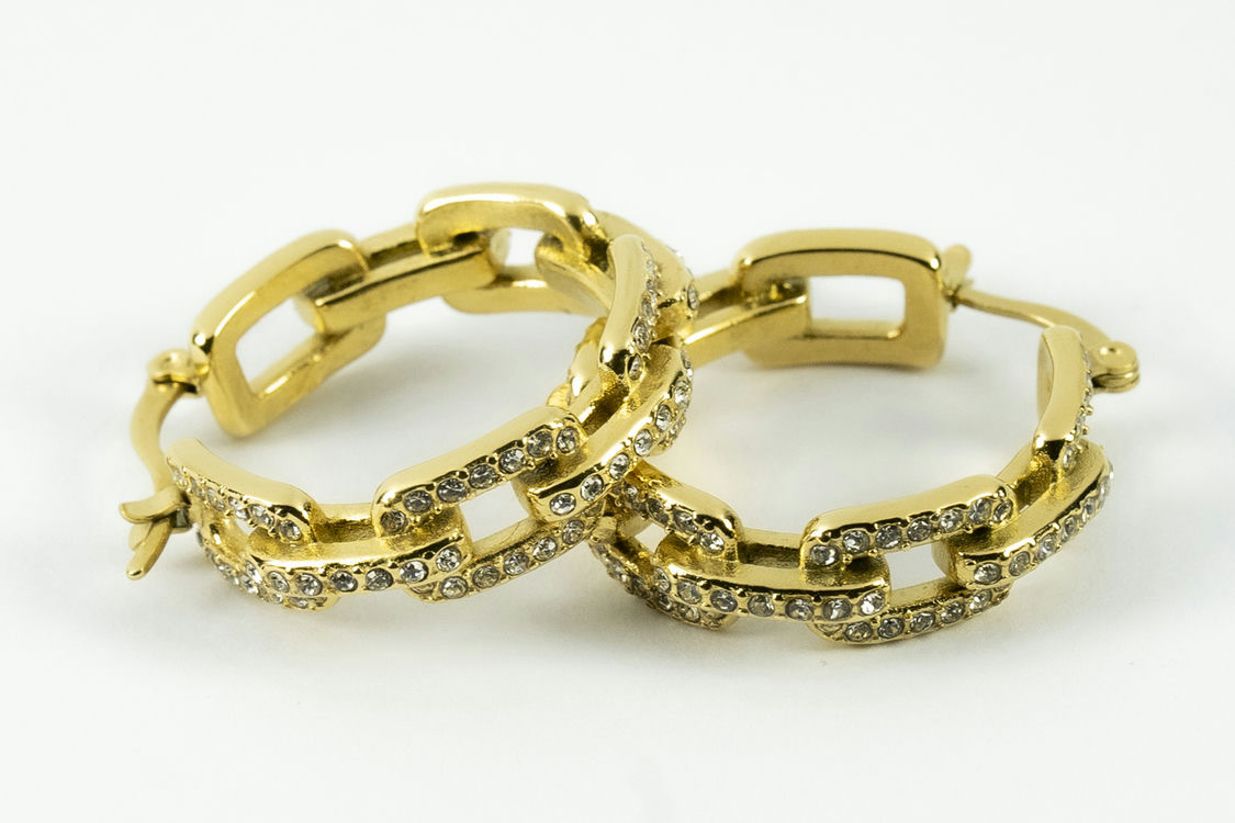 Chain Link Hoop Earring