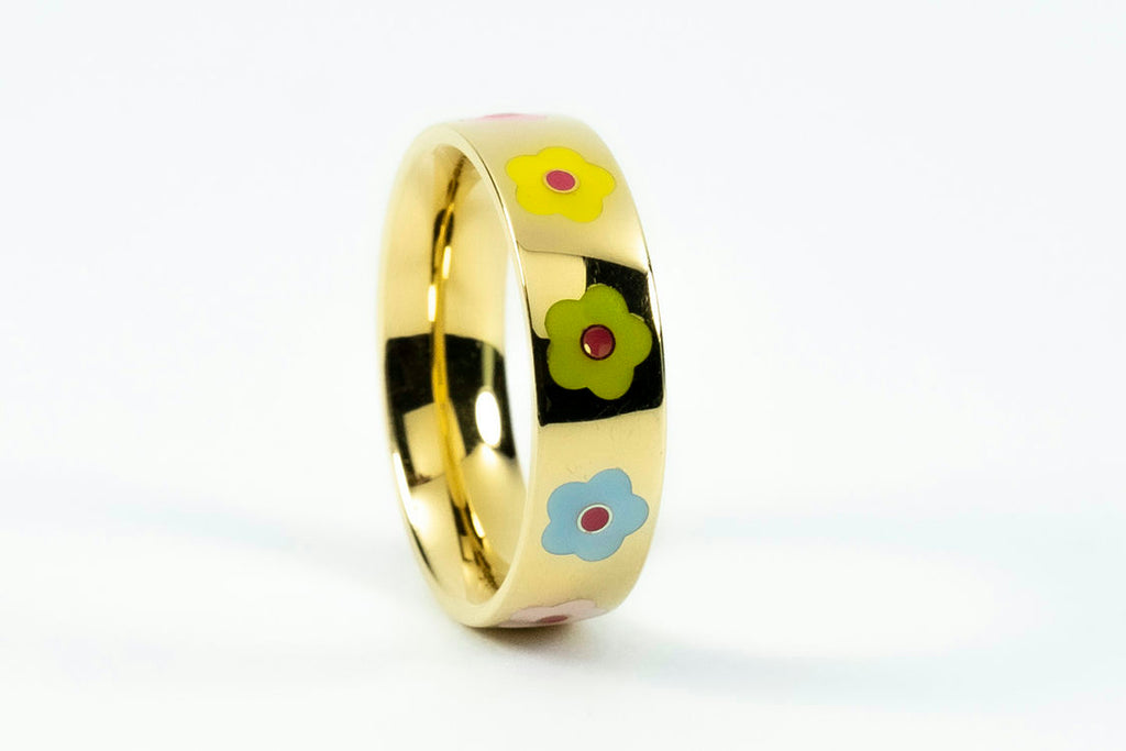 GOLD FLOWER RING
