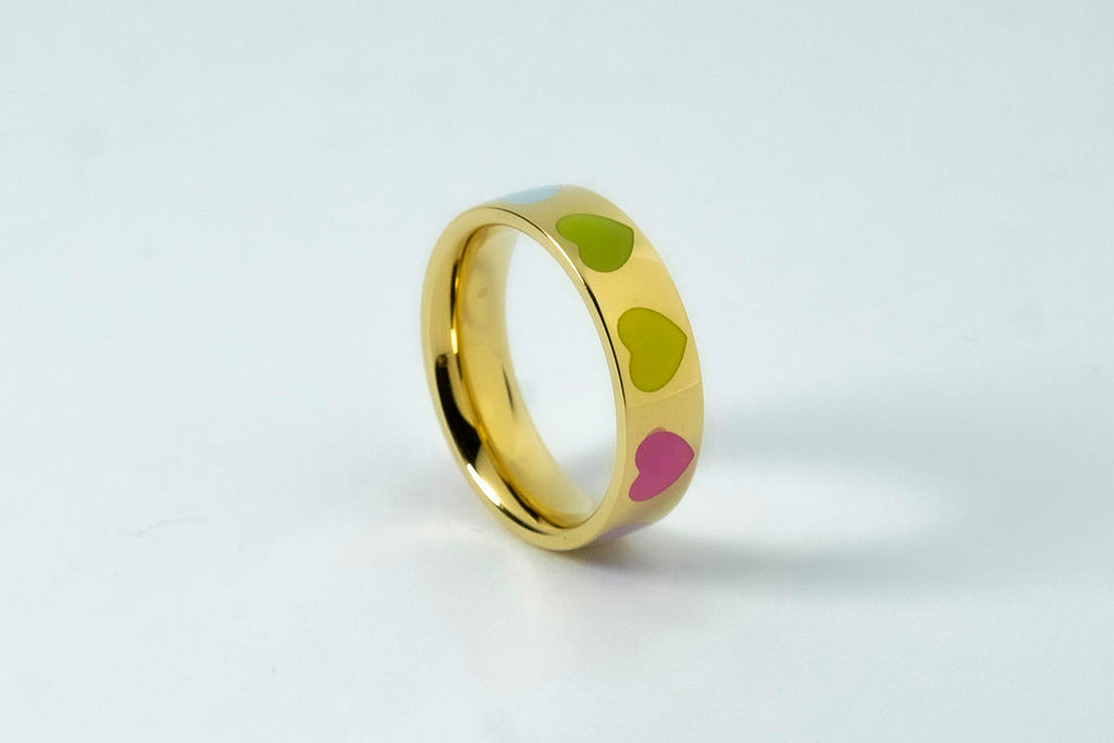 GOLD HEART RING