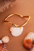 SEA SNOW CUFF GOLD  BRACELET