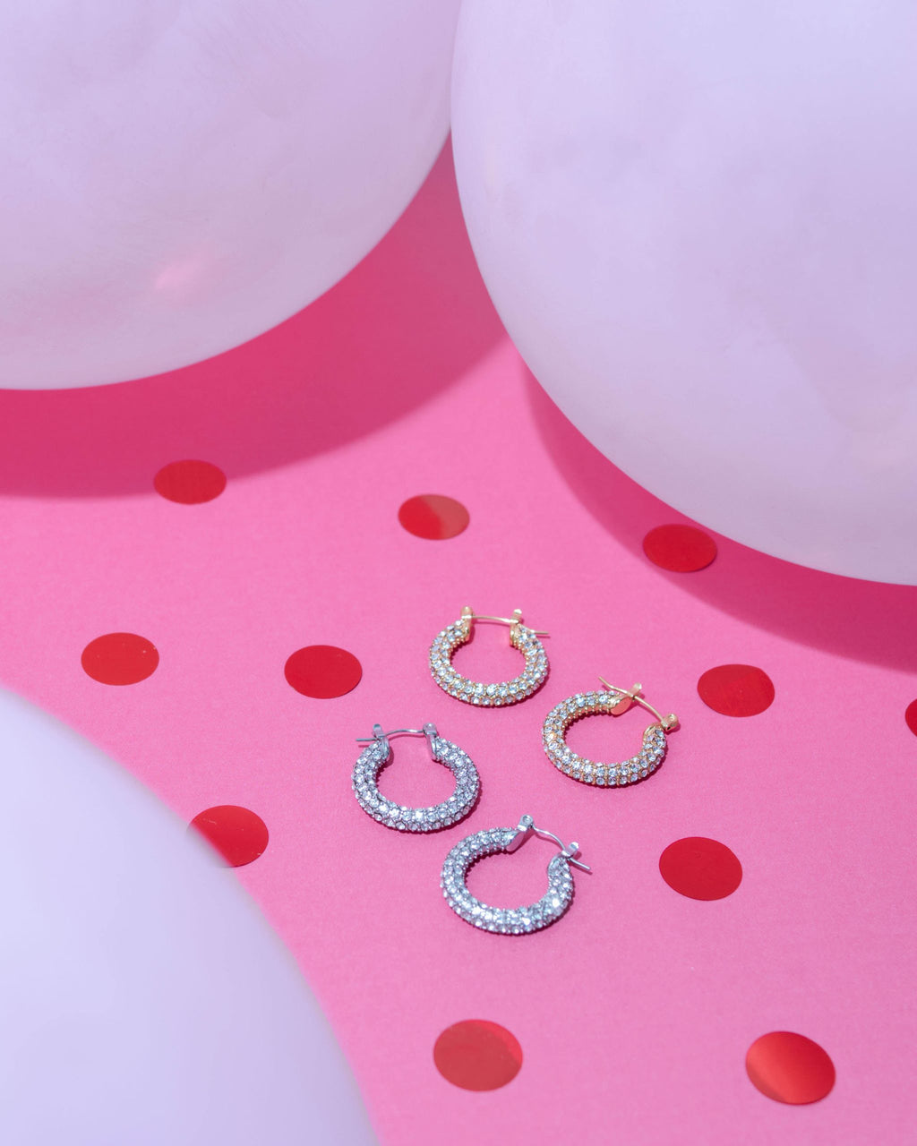 DIAMOND DAZZLE SILVER EARRING