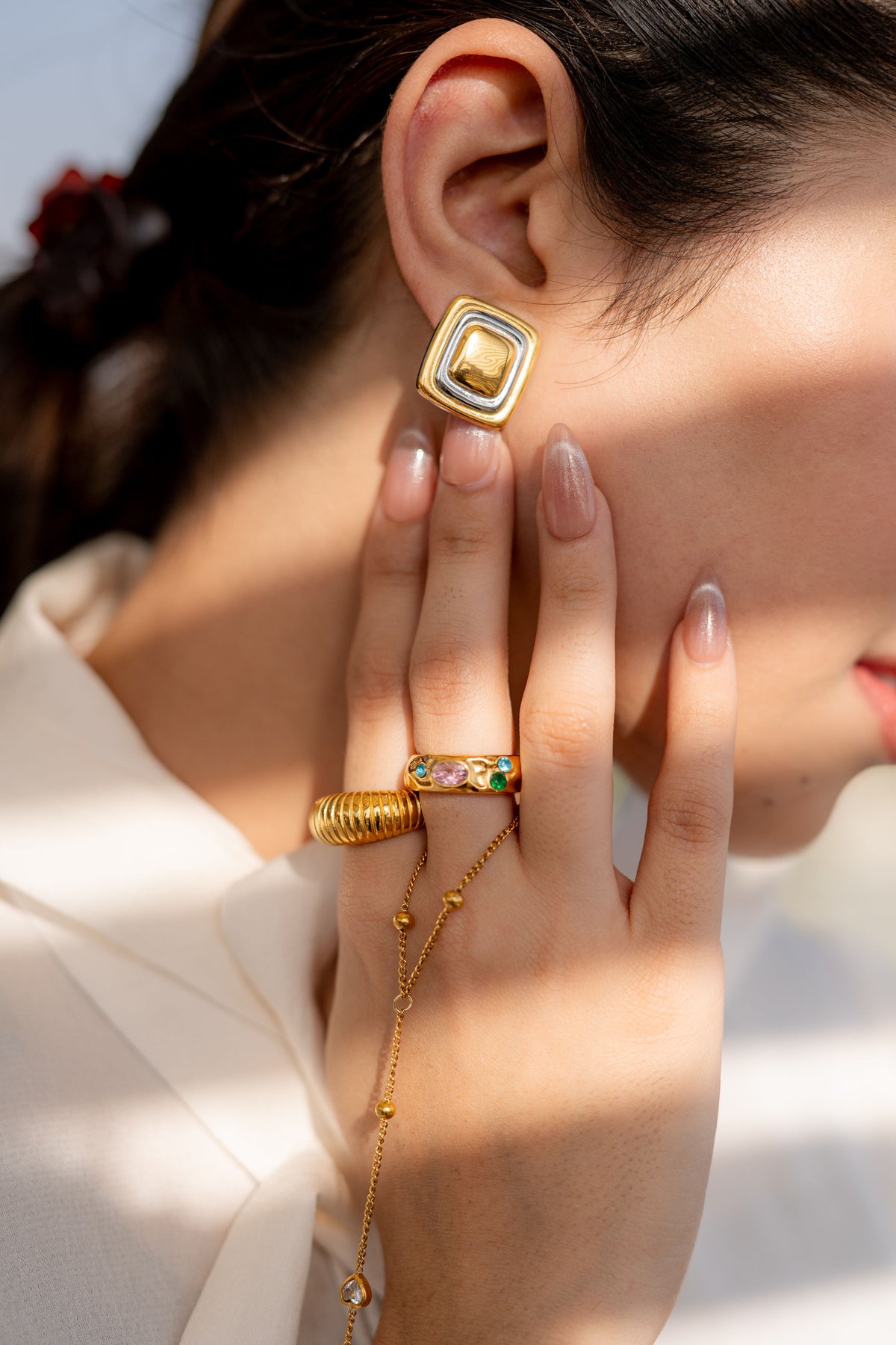 NORA SILVER/GOLD EARRINGS