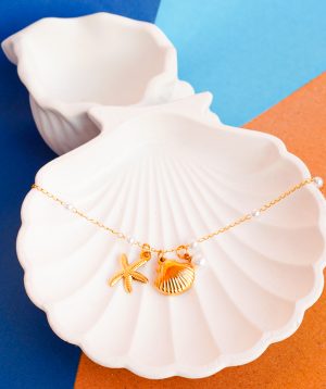 SEASHELL PEARL BRACELET