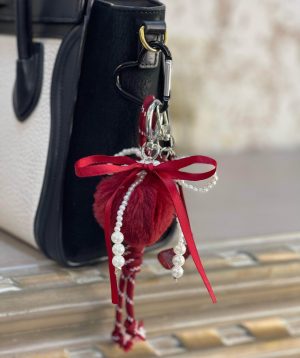 RED BOW BAG CHARM