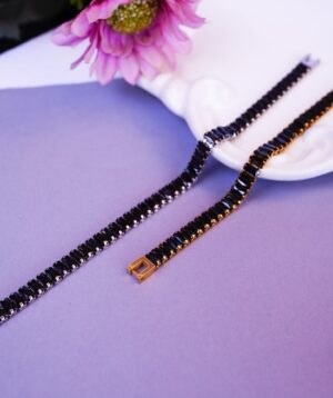 BLACK TENNIS BRACELET